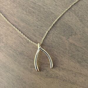 Orelia Gold-Tone Wishbone Necklace
